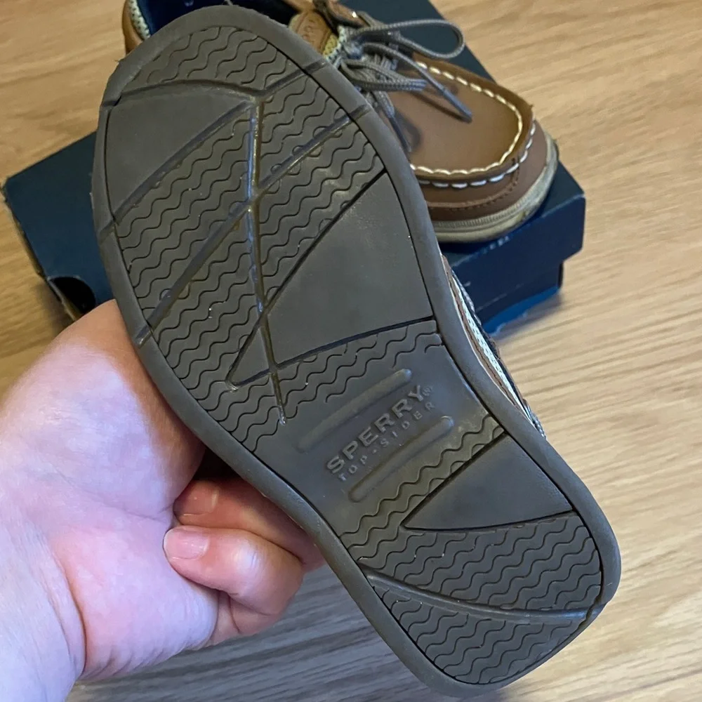 Sperry Kids Brown Tan Leather Moccasins